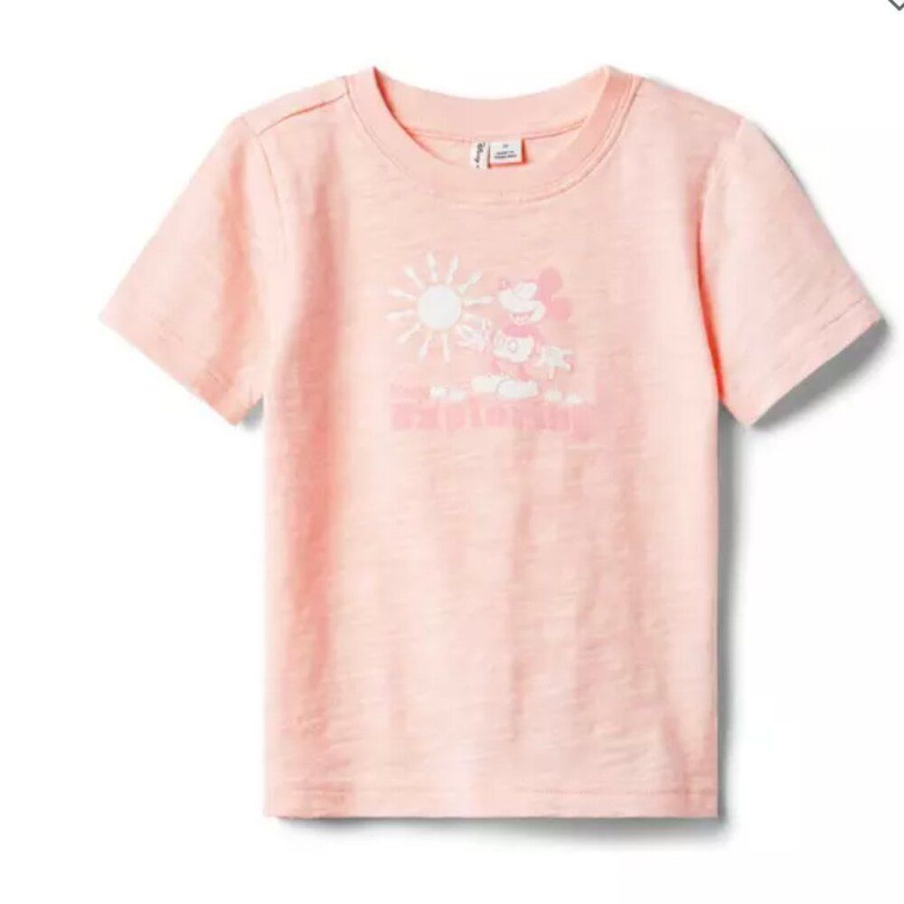 Janie and Jack 100048906 Peach Disney Mickey Mouse Explorer Tee NWT